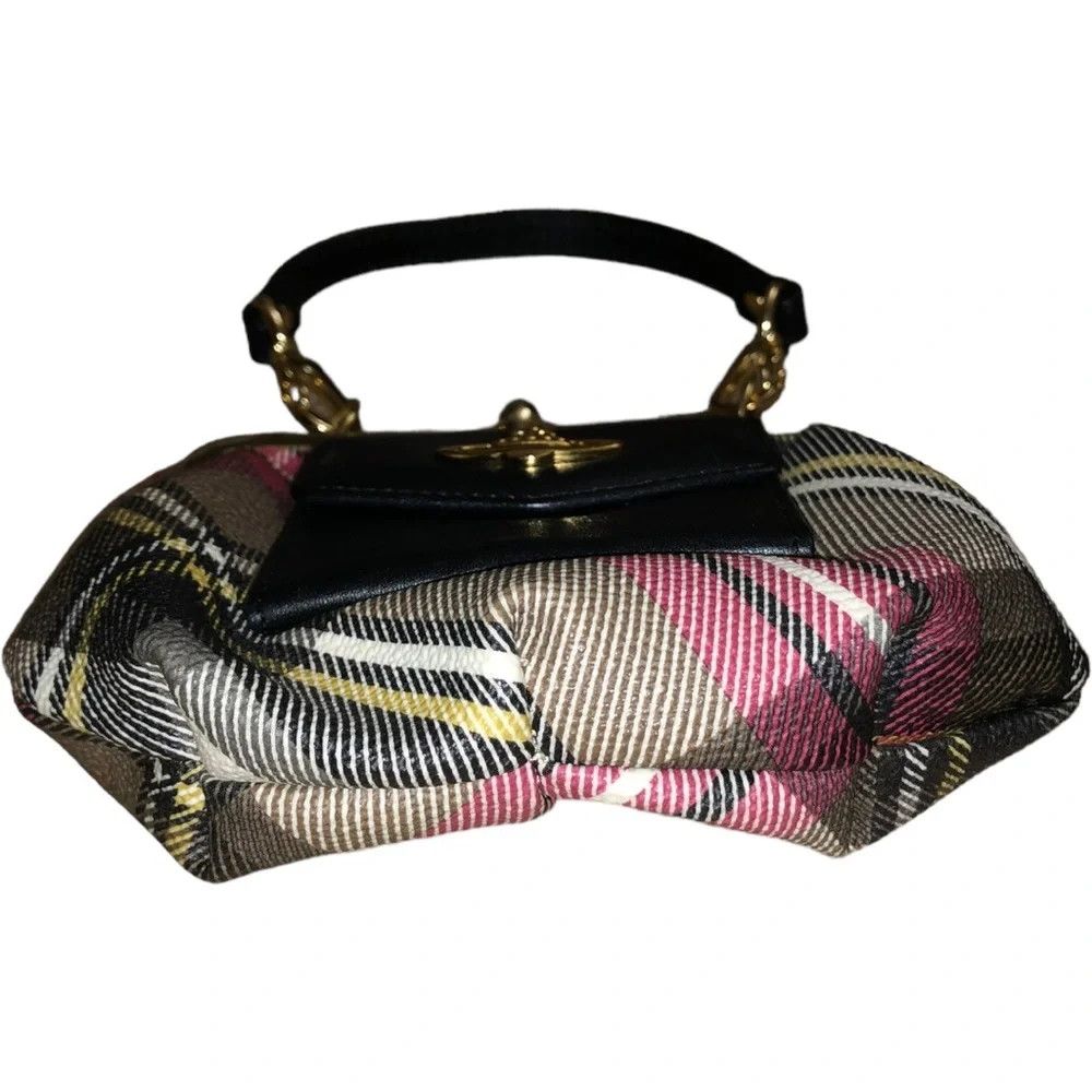 RARE Vivienne Westwood Vintage Mini Black/Red Plaid Clutch/Handbag - Picture 5 of 16